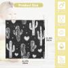 WELLDAY Cactus Black Muslin Baby Washcloths, 5 Pack of Cotton Newborn Wash Cloths, Extra Soft & Ultra Absorbent Baby Towels, 12 X 12 in view 3