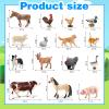 15pcs Farm Animal Toys for 3 4 5 6 7 Years Old Toddlers Girls Boys, Plastic Toy Farm Animal Figurines Playset with Cow Horse Dog Cat and etc, Educational Learning Toys & Birthday Easter Gifts view 2