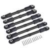 6Pcs Adjustable Aluminum Rod Link Steering Links for 1/10 RC Car BL-2S Slash 4x4 4WD Upgrade Parts Accessories (Black) view 1