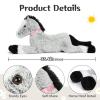 3 Feet Large Horse Stuffed Animal, 35 Inch Rideable Stuffed Pony Farm Plush Toy, Big Soft Horse Plush Pillow Christmas Birthday Gift for Kids view 4