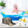 WELLDAY Owl Eyes Muslin Baby Washcloths, 3 Pack of Cotton Newborn Wash Cloths, Extra Soft & Ultra Absorbent Baby Towels, 12 X 12 in view 4