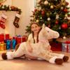 47 Inch Giant Horse Stuffed Animal, Hugging 4ft Giant Soft Brown Horse Plush Body Pillow, Realistic Large Stuffed Pony Plush Toy Gift for Girls Boys view 3