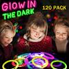AIRNEY 120 PCS Led Glow Sticks Bracelets Glow In the Dark Party Supplies, Light Up Bracelets for Kids Adults, Party Favors for Christmas, Halloween, New Year Party Light Up Toys Gifts (120) view 2