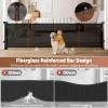 120" Retractable Baby Gate Extra Wide, 41" Tall Retractable Dog Gate for Stairs, Doorways, Decks, Mesh Gate Long Child Gate Pet Gate for Indoor, Outdoor, with Reinforced Mesh Rods, Dual Locks view 4