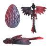QOUXZ Dynamic 3D Printed Dragon Eggs with Dragon InsideWings Movable Feathered Wyvern,Full Articulated Crystal Flying Fidget Archaeoptera Animals Toy view 1