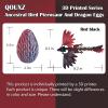 QOUXZ Dynamic 3D Printed Dragon Eggs with Dragon InsideWings Movable Feathered Wyvern,Full Articulated Crystal Flying Fidget Archaeoptera Animals Toy view 2