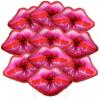 10 Packs of Large Pink Huge Red Lips Balloons Heart Ballons for Makeup Themed Party Anniversary Decor, Kiss The Miss Goodbye(30 Inch) view 1