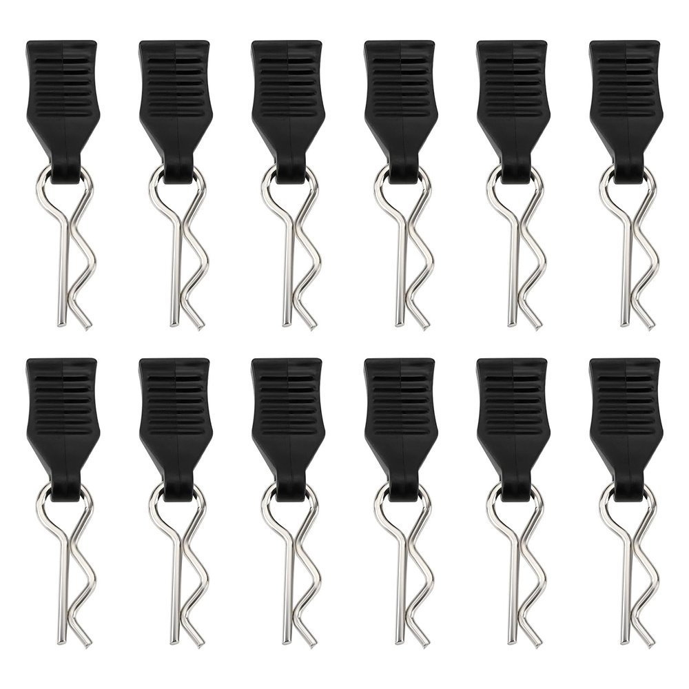 Micro Traders 30PCS RC Body Clips Compatible with Redcat Racing Compatible with HPI Compatible with Himoto 1:14 1:16 1:18 Scale 1mmx20mm RC Model Bent R Pins