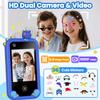 Kids Smart Phone for Boys Ages 3-8, Toy Cell Phone for Kids, Christmas Birthday Gifts for Boys, Toddler Learning Play Toy Phone with Touchscreen, Dual Camera, Game, Music, Storybook, 8GB SD Card(Blue) view 3