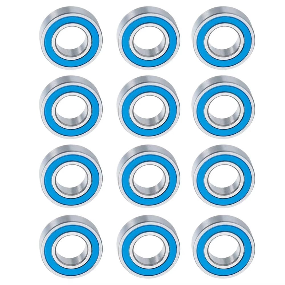 RC Car Bearings Parts for Tamiya Frog for Super Blackfoot Stadium Blitzer 12 Pcs Rubber Sealed Bearing Kit RC Car Upgrade Parts Accessories