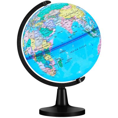 Amylove 13'' Illuminated World Globe for Adults 720/360 Rotation Rewritable Light Up Globe with Stand World Map for Interactive Learning Light with Base Lamp LED Decor(Lightweight,Classic)