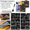 20 PCS Cityscape Scratch Art Book for Teen & Adults: DIY Colorful City Series Painting Paper | ASMR Stress-Relief Engraving Kit Scratchboard | DIY Sketch Card Creative Craft Toy (Rainbow Landmarks) view 3