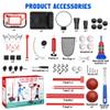 4 in 1 Kids Basketball Hoop and T-Ball Set - Adjustable Hanging T-Ball Stand with Automatic Pitching Machine, Indoor Outdoor Sports Toys, Christmas Birthday Gifts for Boys Girls Ages 3-8 view 2