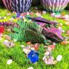 QOUXZ Dynamic 3D Printed Dragon Eggs with Dragon InsideWings Movable Feathered Wyvern,Full Articulated Crystal Flying Fidget Archaeoptera Animals Toy view 4