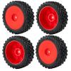 1/18 RC Car 4PCS Wheel Rims Tires Upgrades for 1/18 ARRMA Typhon Grom (Red) view 1