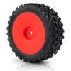 1/18 RC Car 4PCS Wheel Rims Tires Upgrades for 1/18 ARRMA Typhon Grom (Red) view 4