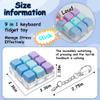 Keyboard Fidget Toy, Keyboard Fidget Keychain 9-in-1 Keyboard Decompression Button Finger Clicker Toys Stress Relief Fidget Gifts (3 Colors- Blue Purple) view 2