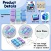 Keyboard Fidget Toy, Keyboard Fidget Keychain 9-in-1 Keyboard Decompression Button Finger Clicker Toys Stress Relief Fidget Gifts (3 Colors- Blue Purple) view 3