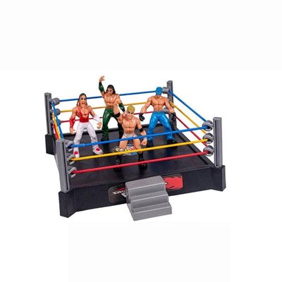 ariarly Fighting Toys Wrestling Toys Wrestler Warrior Game with 4 Boxing Wrestlers Funny Wrestling Ring Set Kids
