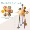 Food Grade Silicone Pull String Baby Toy, Montessori Pull String Sensory Toy for 18 Months Babies Teething Toys,Toddler Fidget Toys Birthday Gift for Infant/Toddler(Yellow) view 2