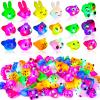 Leyndo 150 Pcs LED Light up Rings Party Favors Glow in the Dark, Animal Glow Rubber Rings Jelly LED Finger Lights for Kids Birthday Valentine's Day Goodie Bags Concert Shows Party Supplies(Animal) view 1