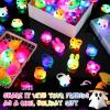 Leyndo 150 Pcs LED Light up Rings Party Favors Glow in the Dark, Animal Glow Rubber Rings Jelly LED Finger Lights for Kids Birthday Valentine's Day Goodie Bags Concert Shows Party Supplies(Animal) view 4