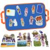 CHEFAN 4 Pack Felt Board Bible Stories Set, Flannel Board Stories, Nativity Flannel Graph Bible Toy for Kids, Include Ruth and Naomi, Crossing The Jordan River, Moses is Born, Jacob Wrestles with God view 1