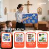 CHEFAN 4 Pack Felt Board Bible Stories Set, Flannel Board Stories, Nativity Flannel Graph Bible Toy for Kids, Include Joseph The Prince of Egypt, In The Beginning,Ten Commandments,Crossing The Red Sea view 2