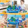 JUKUDAHU Water Table Play Sink Toy for Kids 2 3 4 5 6 Years Old - Outdoor Kitchen with Running Water, Fishing Games, Toddler Water Play Table for Kids Ages 3-8, Beach Outdoor Toys, Summer Gifts view 2