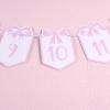 12 Month Bow Photo Banner, Milestone Pink Bow Growth Record Banner Monthly Milestones Garland First Birthday Decorations for Baby From Newborn To 12 Months view 3