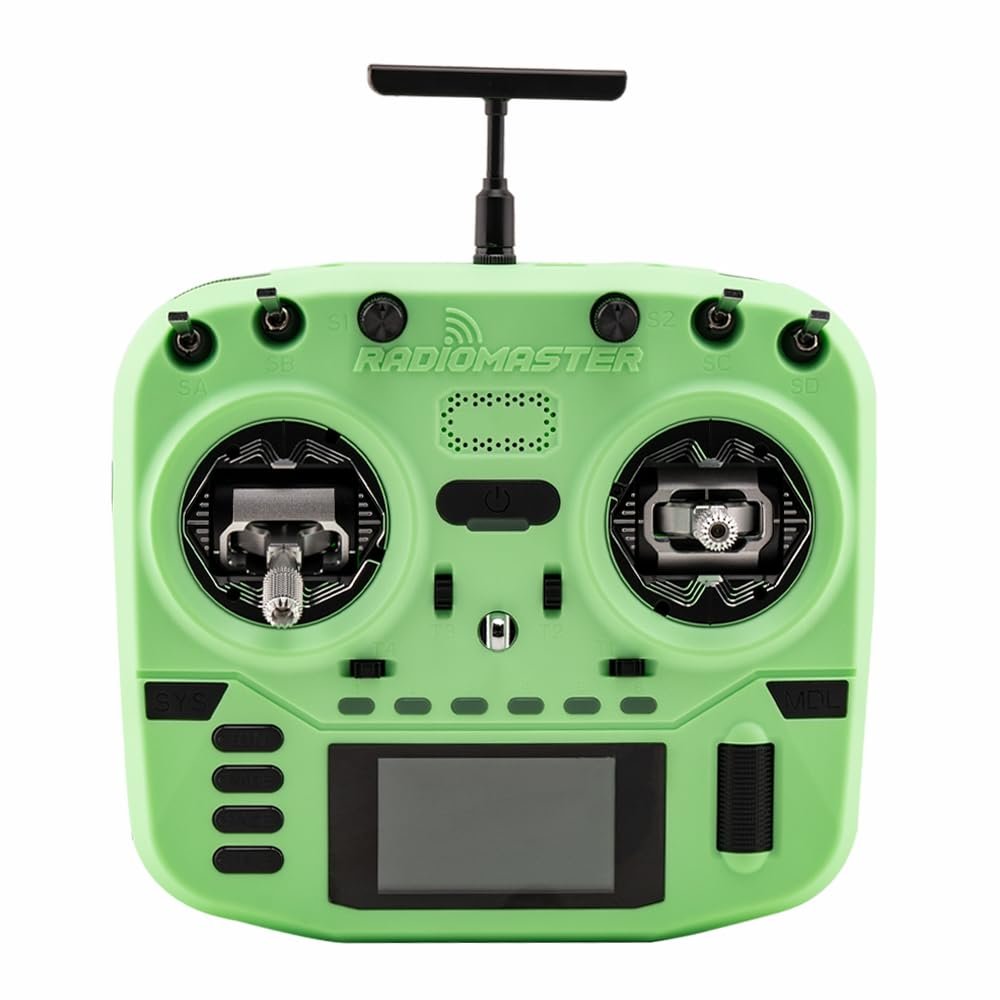 Radiomaster Boxer Crush Radio Controller Transmitter EdgeTX Operating System and ExpressLRS RF System Pre-Installed (ELRS Mode 2-Green)