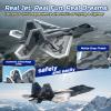 DEERC 2CH F22 Raptor RC Plane wiht Lights,Remote Control Airplane Fighter Toys,2.4GHz 6-axis Gyro Stabilizer RTF Glider Aircraft Jet Plane with 2 Batteries,Easy to Fly for Boys Adults view 2