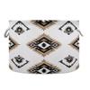 Takiito Tribal Pattern Storage Basket for Organizing, Fabric Collapsible Basket with Cotton Rope Handle for Bathroom Laundry Nursery view 1