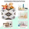 Takiito Tribal Pattern Storage Basket for Organizing, Fabric Collapsible Basket with Cotton Rope Handle for Bathroom Laundry Nursery view 4