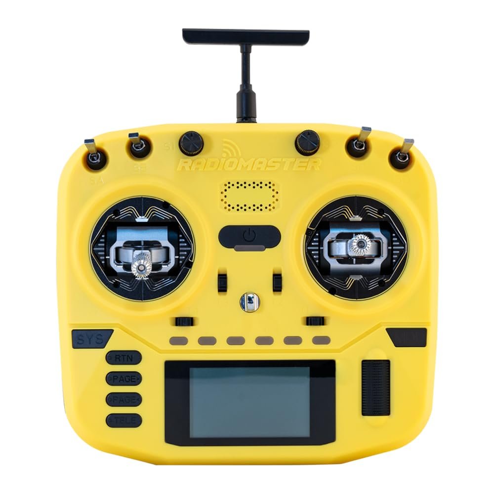Radiomaster Boxer Crush Radio Controller Transmitter EdgeTX Operating System and ExpressLRS RF System Pre-Installed (ELRS Mode 2-Yellow)