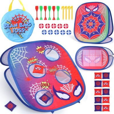 Aooess Bean Bag Toss Game for Kids: Cornhole for Kids, Outdoor Toys for Kids Ages 4-8 Tic Tac Toe Bean Bag Toss Toddler Toys Yard Games, Birthday Gift for Girls 3 4 5 6 7 8 Year Old
