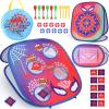 Aooess Bean Bag Toss Game for Kids: Cornhole for Kids, Outdoor Toys for Kids Ages 4-8 Tic Tac Toe Bean Bag Toss Toddler Toys Yard Games, Birthday Gift for Girls 3 4 5 6 7 8 Year Old view 1