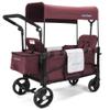 MOMFANN Stroller Wagon for 2 Kids, Baby Wagon Stroller with Adjustable Handle for Infants and Toddlers with Canopy & Organizer, Foldable and Convenient for Storage, Purple view 1