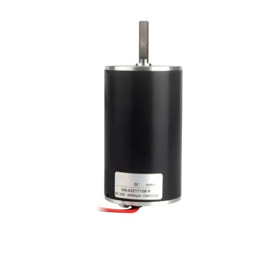 12V 24V 50W DC Speed Motor 8mm Shaft Diameter Marshmallow Small Motor High Power Can CW CCW High Speed Motor(Only Motor,6000RPM_24V)