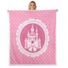 jejeloiu Girls Princess Fleece Throw Blanket Baby 30"x40" Cartoon Castle Pink Bownot Polka Dots Sherpa Blanket Plush Fuzzy for Kids Boys Dreamy Fairy Tale for Bed Couch Chair Living Room Room Decor view 1