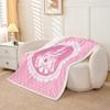 jejeloiu Girls Princess Fleece Throw Blanket Baby 30"x40" Cartoon Castle Pink Bownot Polka Dots Sherpa Blanket Plush Fuzzy for Kids Boys Dreamy Fairy Tale for Bed Couch Chair Living Room Room Decor view 3