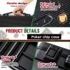 Chunful 300 Pcs Capacity Poker Chip Case 15.8 x 7.9 x 2.4 Inch Empty Poker Chips Holder Black Storage Carrying Case with Full Protection view 3
