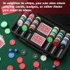 Chunful 300 Pcs Capacity Poker Chip Case 15.8 x 7.9 x 2.4 Inch Empty Poker Chips Holder Black Storage Carrying Case with Full Protection view 4
