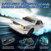 1/16 Fast RC Cars for Adults, RC Drift Car with ESP Gyro, 50KM/H High-Speed 4WD, Full Proportional Control, LED Light, 2 Rechargeable Batteries, RTR Drifting for Adults, Gift for Boys Kids and Girls view 2