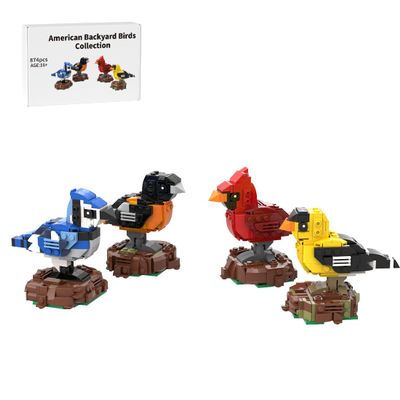 Aetheria Animals Building Set MOC Bird for Adults, Creative American Backyard Birds Ornament Model for Adult, Build Your Animal Buildings - 874 Pieces