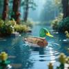Aetheria Mallard Animals Building Set MOC Bird for Adults, Creative Mallard Ornament Model for Adult, Build Your Animal Buildings - 301 Pieces view 2