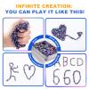 580PCS Magnetic Fidget Toys for Adults  Magnet Fidget, Magnetic Balls, Beads, Rocks & Ferrite Putty  Stress Relief Kit for ADHD, Anxiety & Autism, Desk & Office Sensory Toys, Colorful Adult Gifts view 3