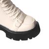 1/6 Action Figures Short Boots Costume Accessories for 30cm Doll 12 inch Female Doll Studded Boots Ball Jointed Doll Shoes, White view 3