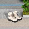1/6 Action Figures Short Boots Costume Accessories for 30cm Doll 12 inch Female Doll Studded Boots Ball Jointed Doll Shoes, White view 4