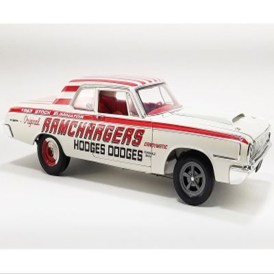 1964 330 White with Red Graphics and Stripes Limited Edition to 504 Pieces Worldwide 1/18 Diecast Model Car by Acme A1806900